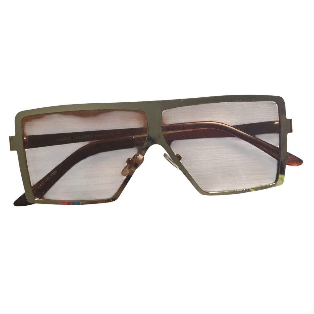 Marc Jacobs Oversized Square Sunglasses Gold Brown Gradient 58-19-150 Italy